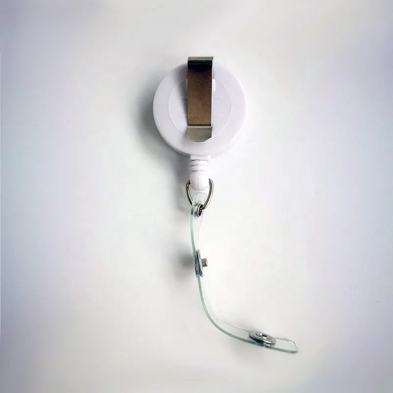 Custom UV Printing Logo Round Nursing Retractable Badge Holder Reel Custom Branding Plastic ID Card Holder Reel Clip