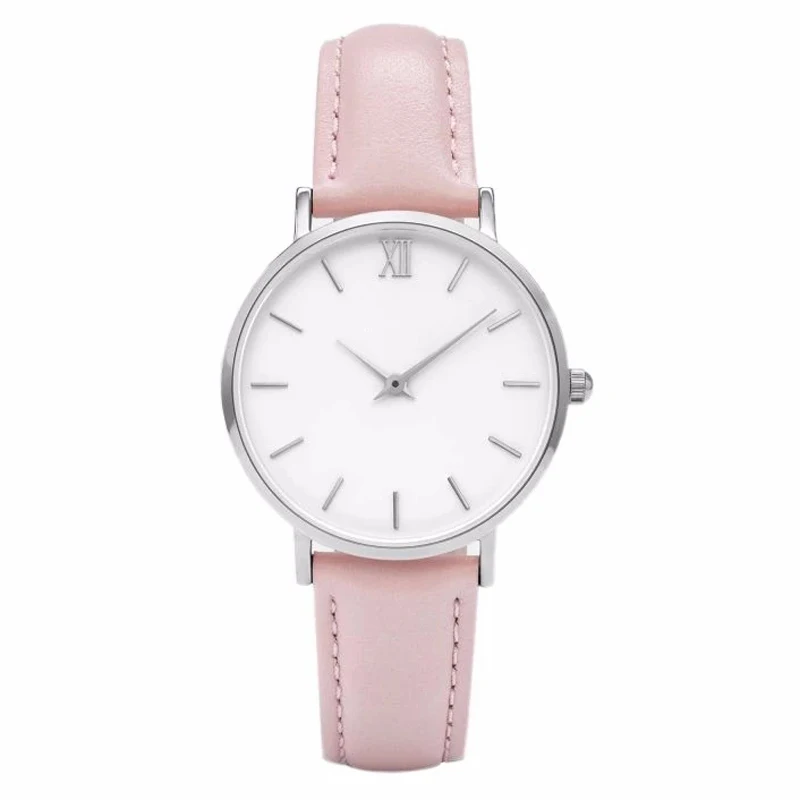 Fashion Ladies Watch Big Face Dial Minimalist Classic Ladies Leather Strap Quartz Watch Custom Logo