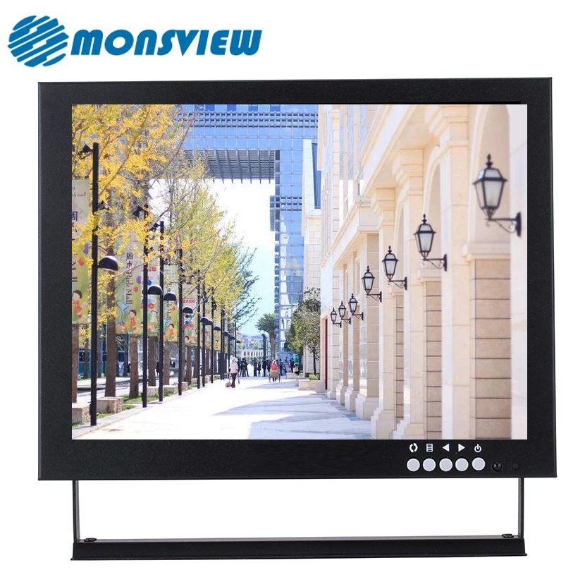 15 дюймовый квадратный монитор BNC CCTV для систем видеонаблюдения с AV VGA HD SDI