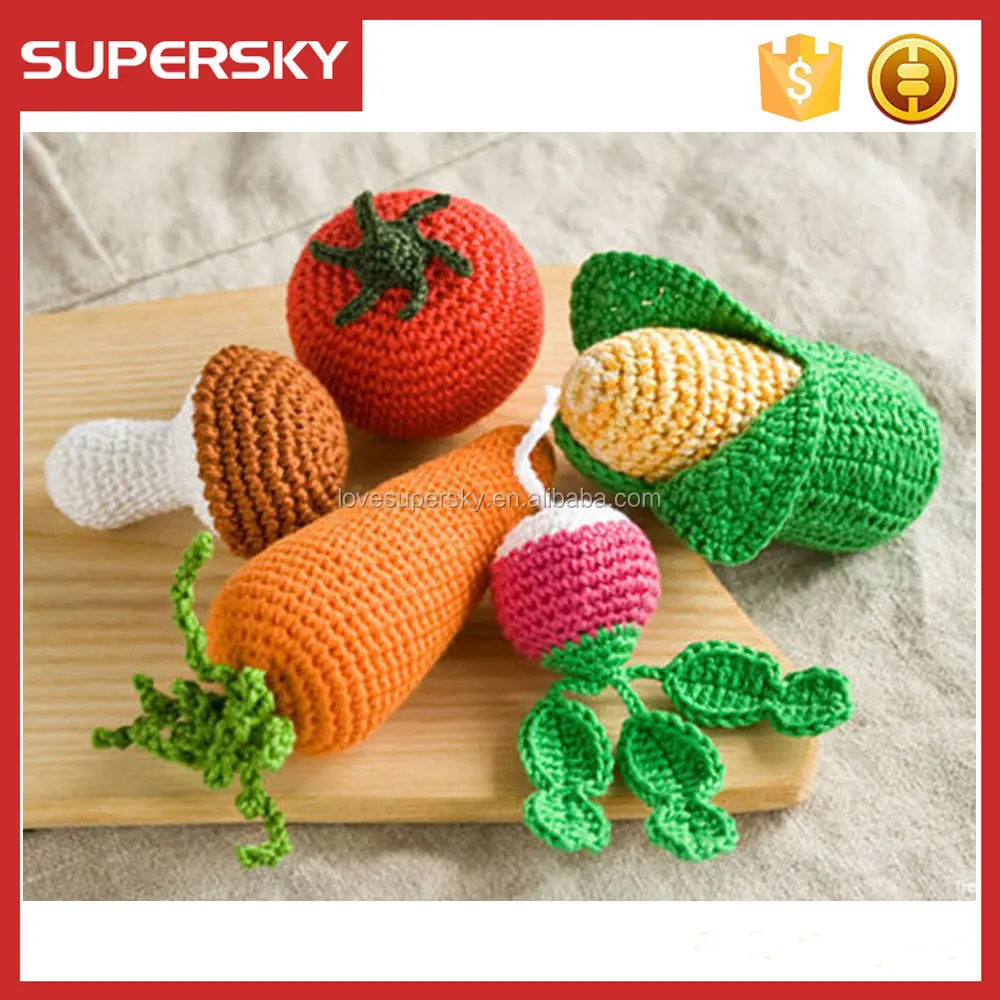 T208-6 Hot hand knitted amigurumi plush toys for baby