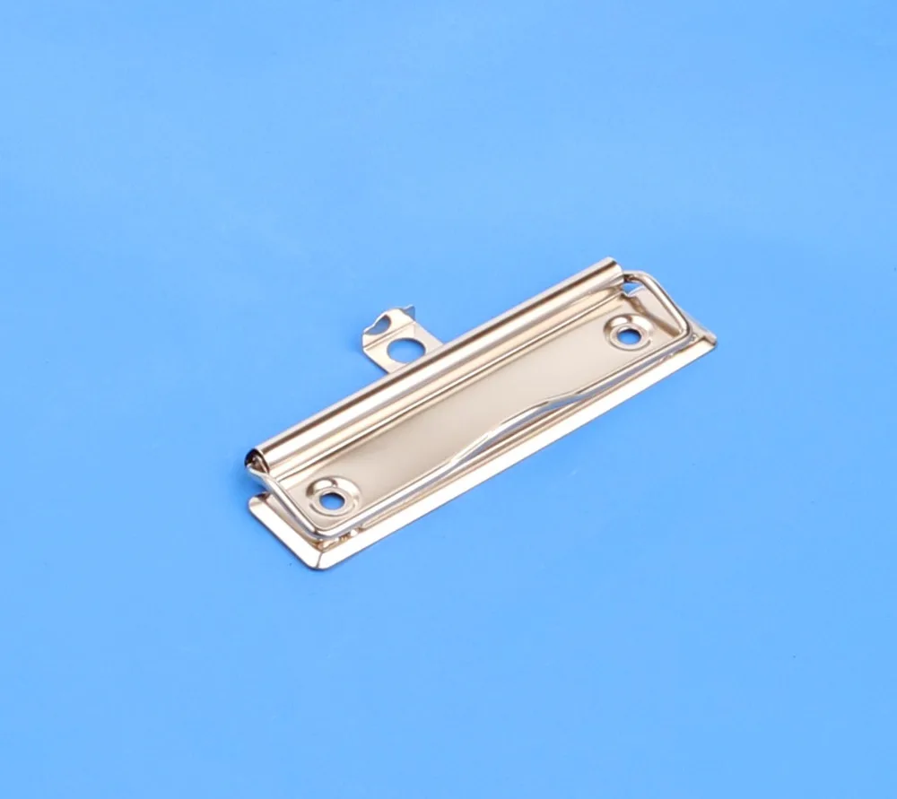 High quality iron stationery clipboard clips with rubber corner for paper