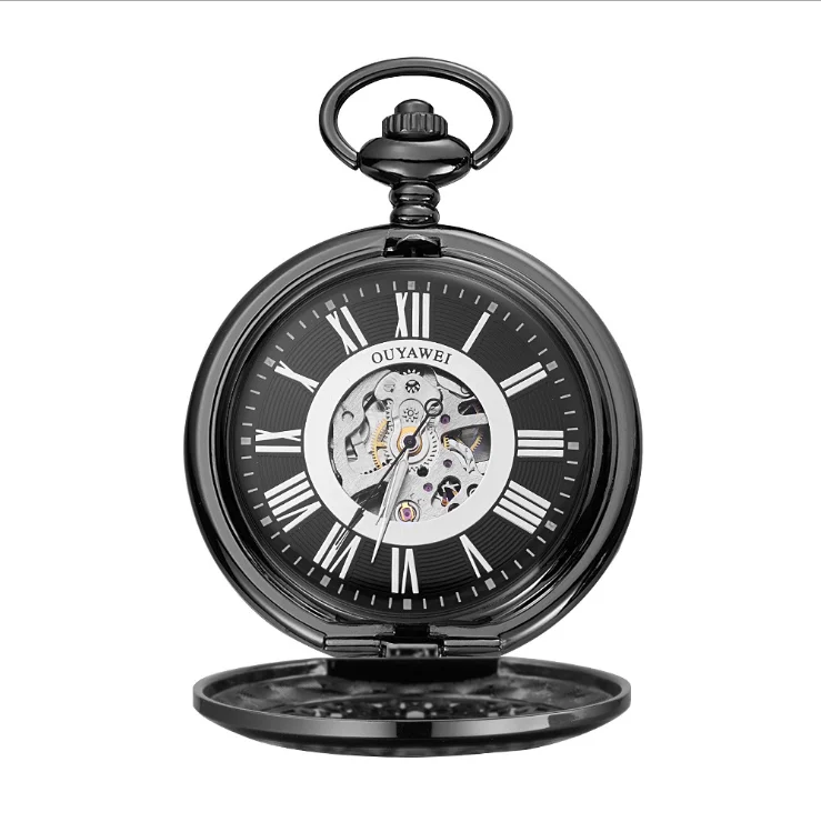 316L stainless steel skeleton case back pocket automatic watches best brand christmas pocket watch