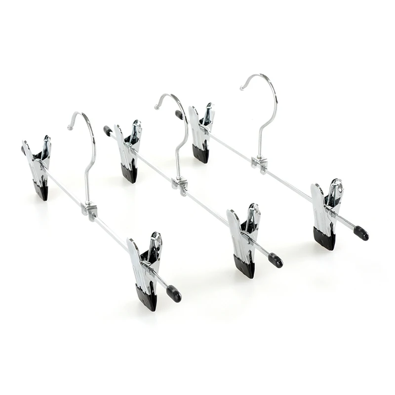 LINDON Wholesale Chrome Metal Sock Skirt Pants Hangers with Clips