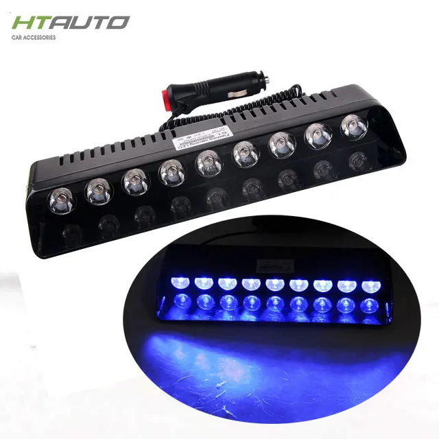 HTAUTO 9LED Emergency Vehicles Visor Warning Strobe Light Car Security LED Dash Deck Strobe Light
