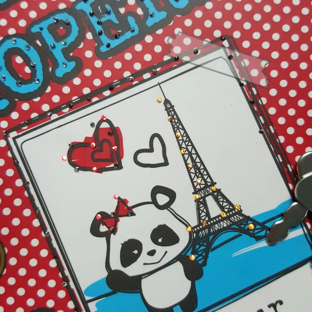 
Handmade LED Lights Diary Book with Lock and Key 