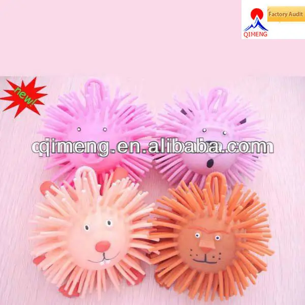 toys manufacturers Kids Funny Flashing Animal Puffer Ball for Children Stress Relief Ball Hedgehog Puffer Ball Toys