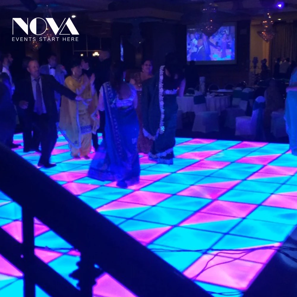 N0VA Night Club Decoration,1*1m 432pcs Rgb Portable Led Dance Floors