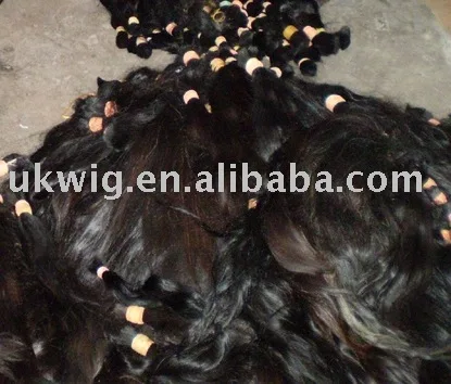 Silky smooth straight unprocessed indian natual color raw virgin bulk remy human hair can be blonde