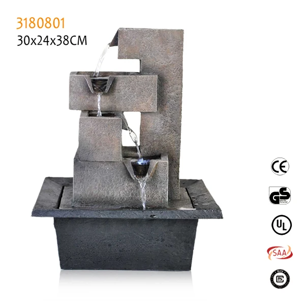 
Indoor decor of acrylic water fountains outdoor resin stone rockery fountain statues 
