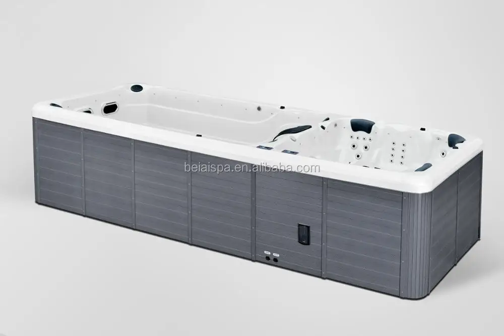 luxury usa swimming endless pool swim pool outdoor hydro massage whirlpool hot long spa tub combo 8 person swimming pool 86