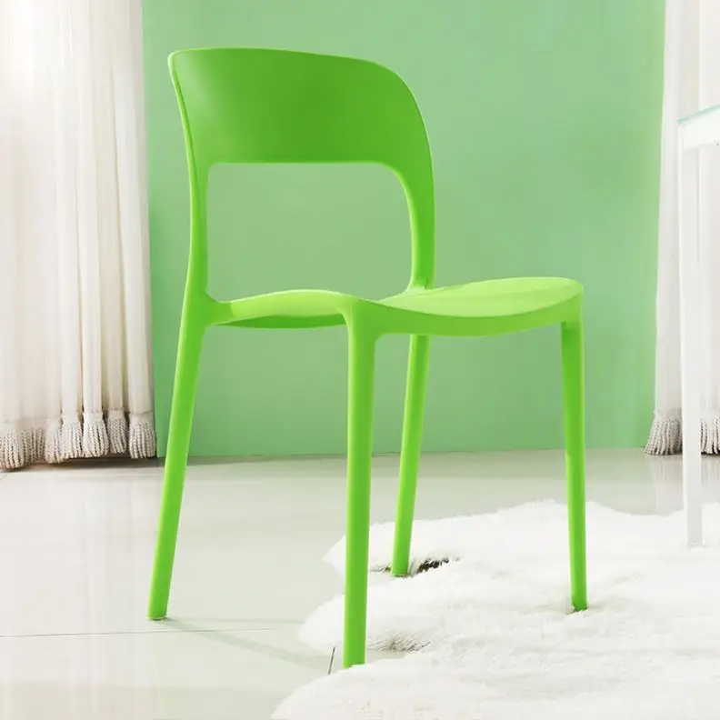Cheap New Model Modern Italian Outdoor Small Dinning Green PP Dining Plastic Chair