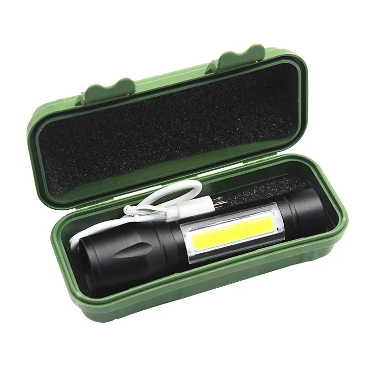  Алюминиевый маленький фонарик USB Mini COB светодиодный с