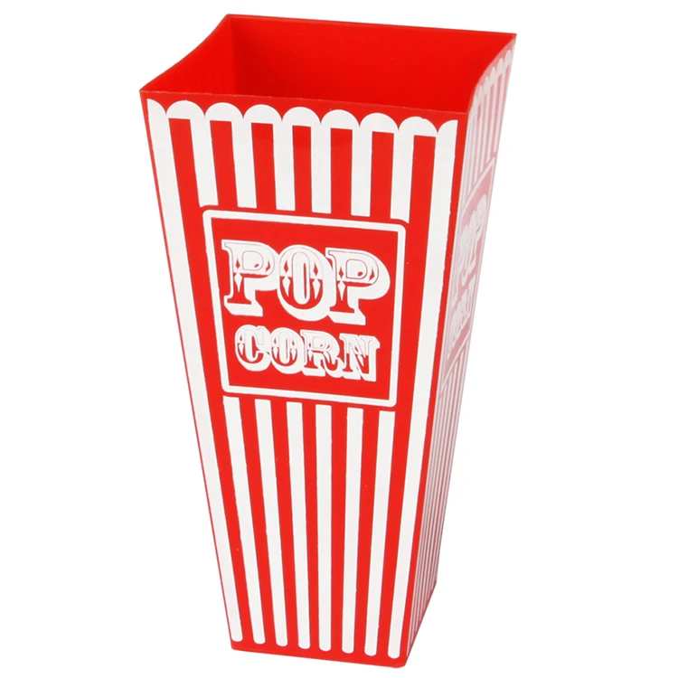 Высококачественное пластиковое ведро для попкорна с индивидуальным логотипом и пластиковая коробка для попкорна