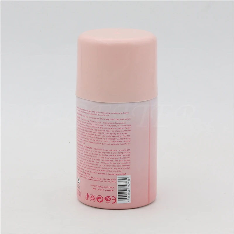 aluminum aerosol spray can 250ml black perfume spray bottle