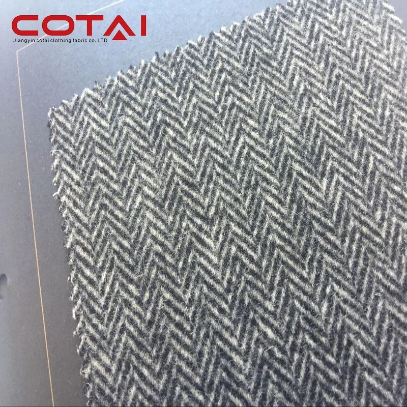 
1.5cm little herringbone double sided velour style in stock supply 80% wool 20% Nylon Factory Supplier on sale 