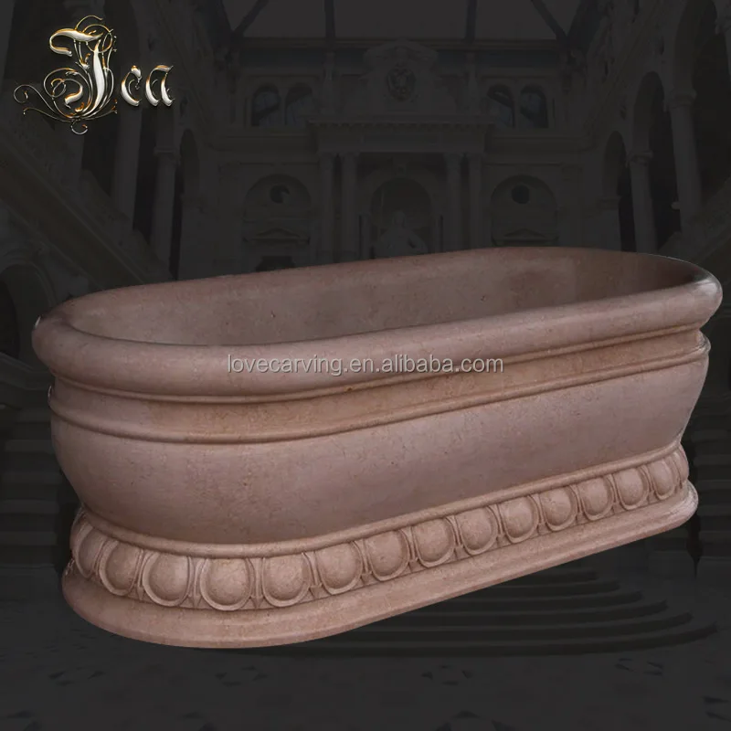 Разумные цены Крытый мраморный freestanding натурального камня Ванна