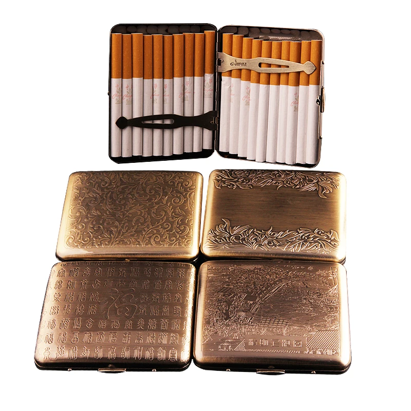 
dust resistant compression 20 only bronze condensate flower drawing cigarette case GP9010-20 antique cigarette case 