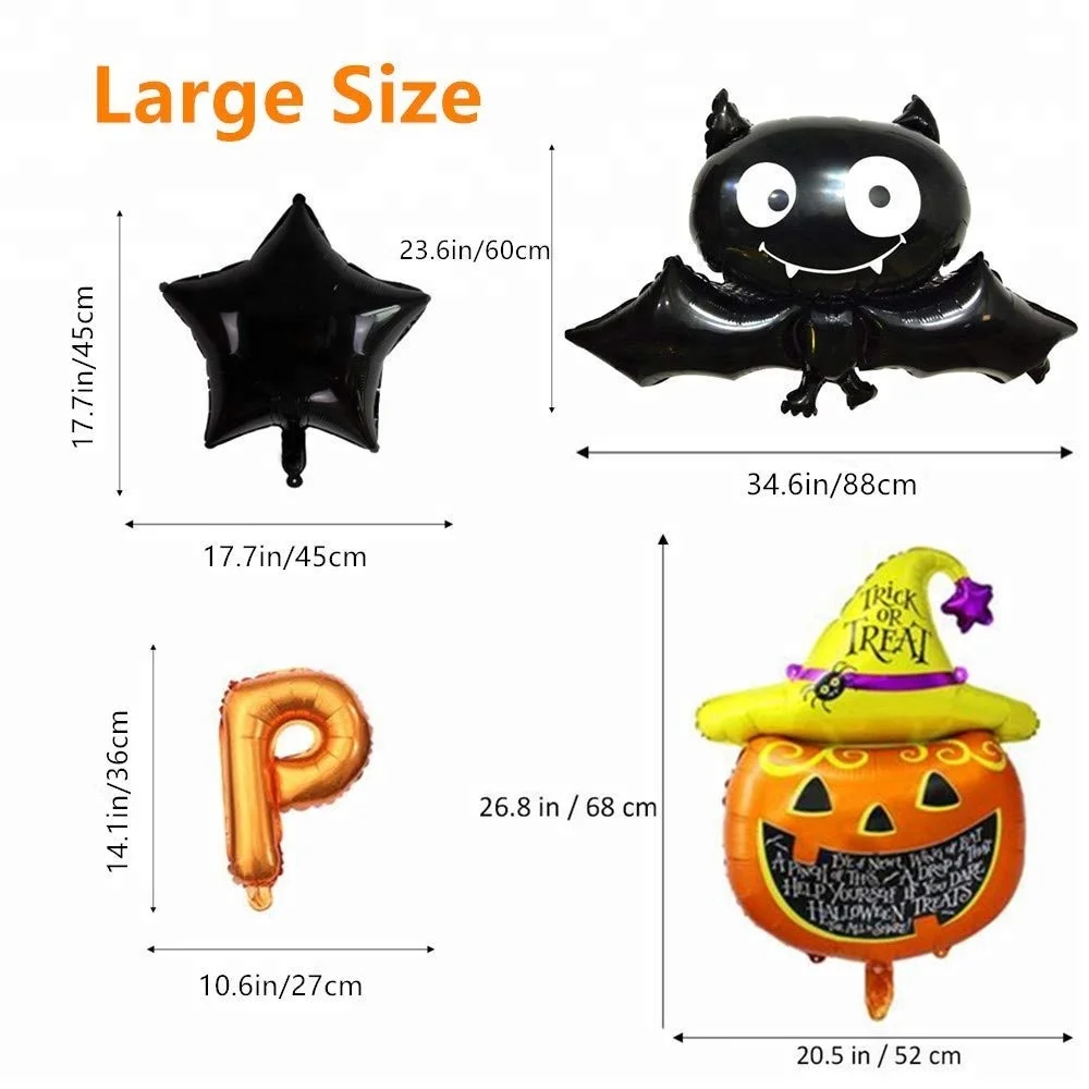 
Halloween Balloons decorating kit Banner Latex Balloons Paper Garlands Star Pumpkin Bat Inflatable Halloween Party Decoration 