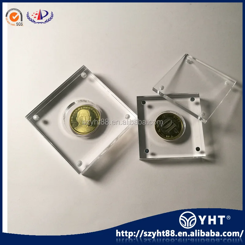 Factory Wholesale Acrylic Round Coin Capsule Display Stand Holder