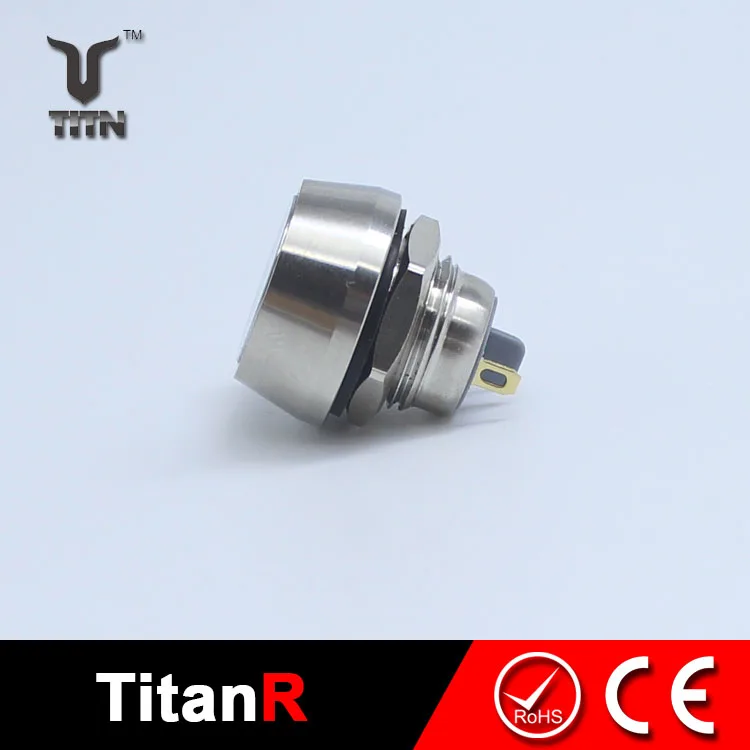 Tiny flat reset waterproof push button switch 120v