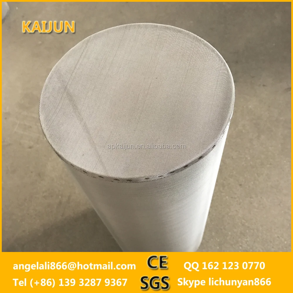 
100 mesh weave stainless steel wire mesh cylinder coffee filter cartridge 