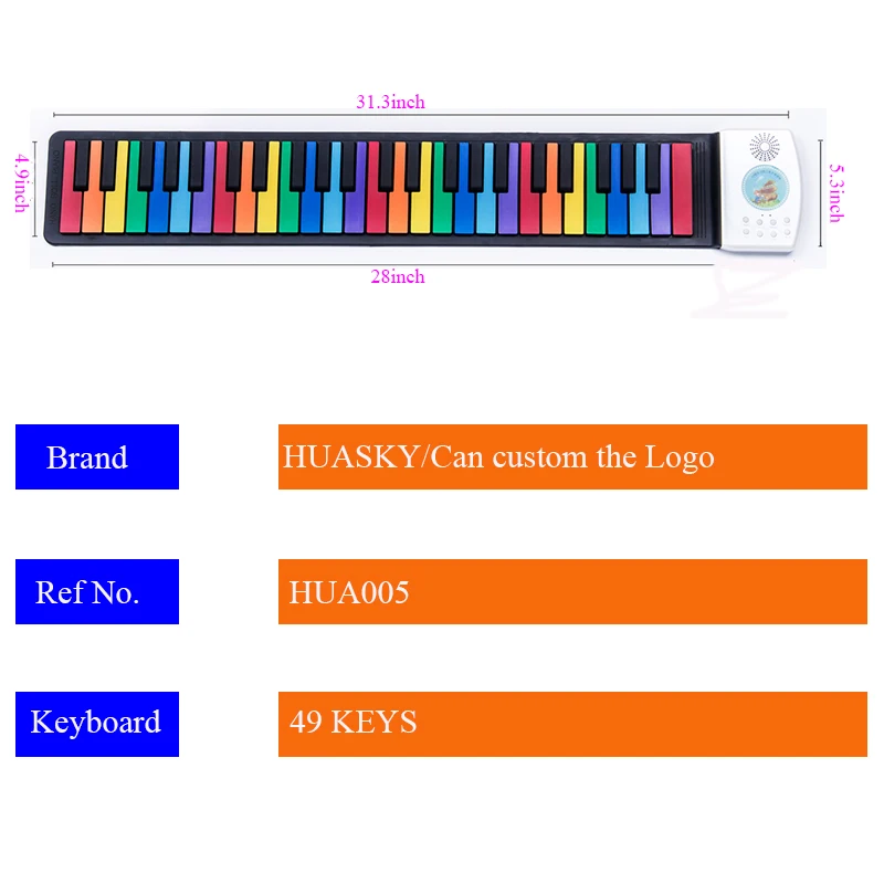 Hot sale kids piano 49 keys hand roll piano digital piano keyboard electronic