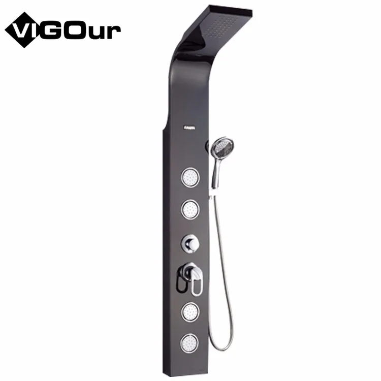 Душевая панель из нержавеющей стали для ванной комнаты с массажными насадками