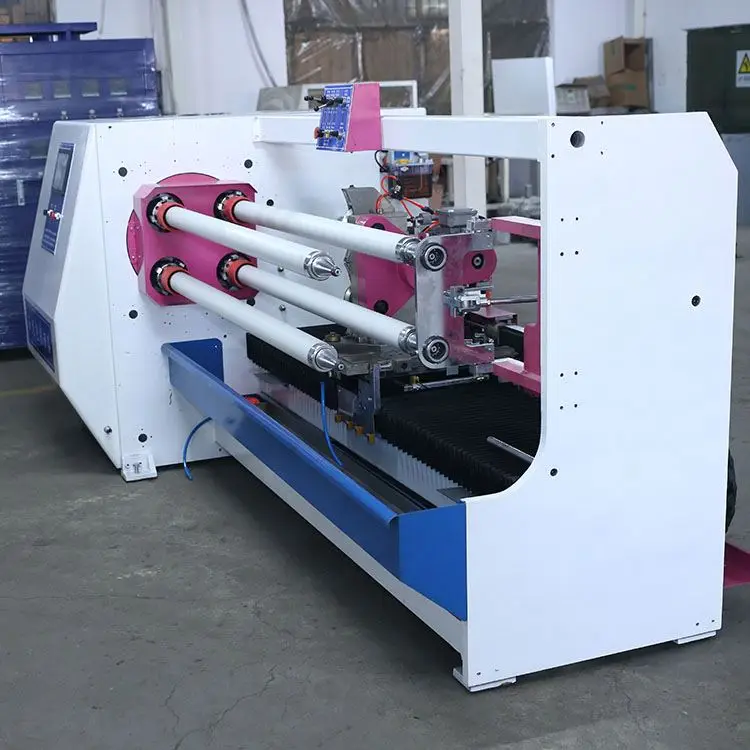 
Professional Manufacturer Electrical Automatic Bopp Masking Tape Roll Cutting Machine 