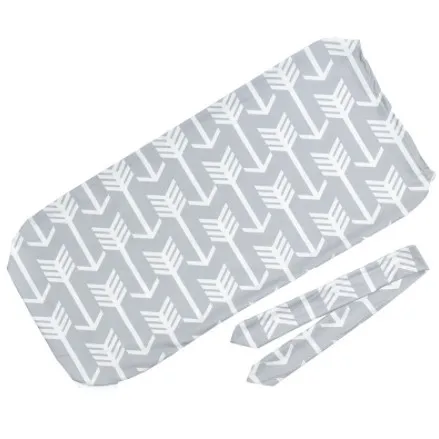 Baby Cocoon Sleeping Bag with matching knotted bow headband newborn  receiving blankets headband set