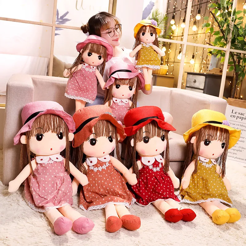 Милая плюшевая нарядная кукла для девочки, мягкая набивная мягкая плюшевая набивная кукла для девочки, игрушка в подарок