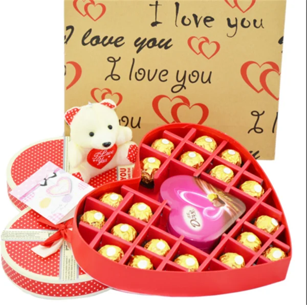 Beautifully design sweet chocolate box Chinese new year candy gift box