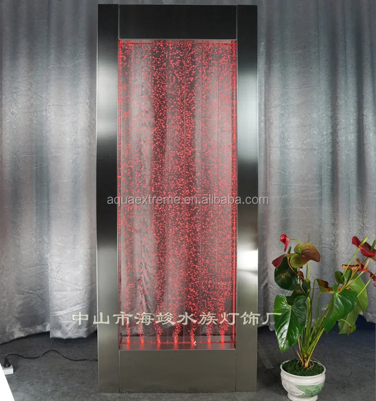 Aquaextreme stainless steel frame straight water bubble wall panel