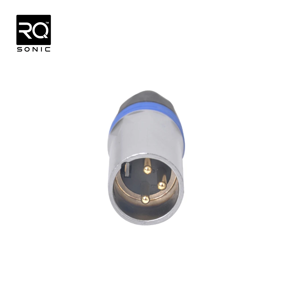 Male Waterproof XLR Connector XLR214G High Quality 3 Pin Audio & Video Golden Pins Zinc Alloy RQSONIC CN;ZHE 3P RJ45