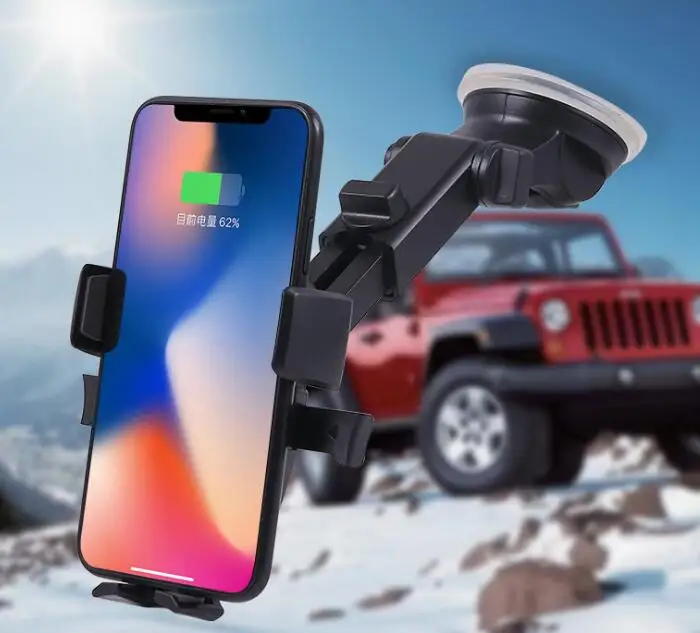 2019 new advanced easy one touch automatic car mobile phone holder with suction cup on dashboard for iphone Xmax
