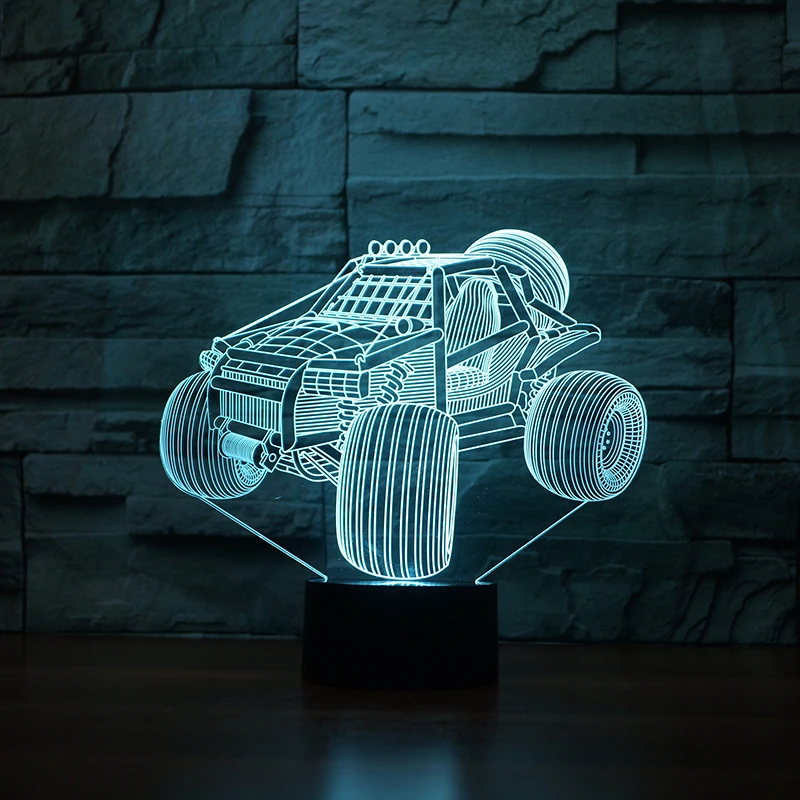 FS-3592 LED Modern SUV car 3D Lamp Luminaria Gadget 7 Color Changing Table Lamp Home Decor LED Nightlight Bedside Lamp