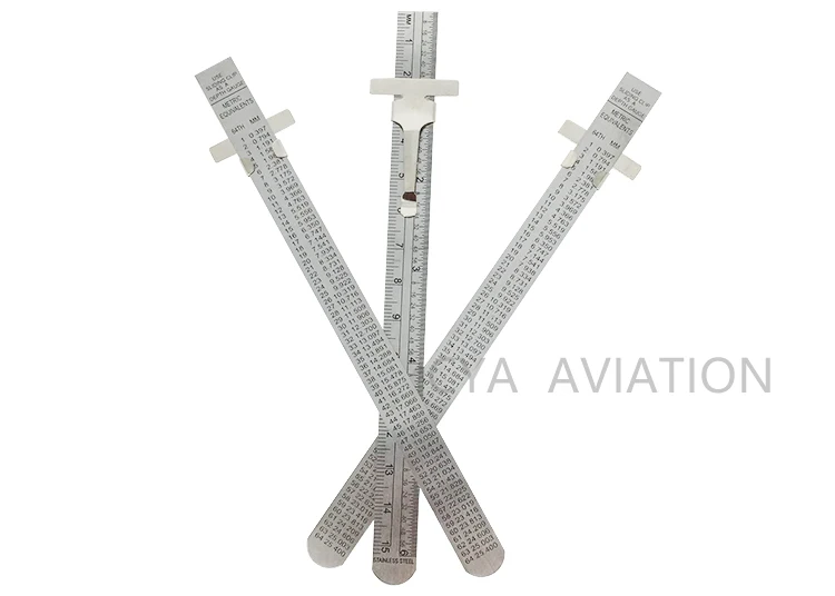 Pocket size Aluminum Scale Ruler 6 inch Slide Ruler sew supplies 15cm small Ruler