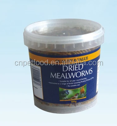 
400g Dried Mealworms Bird Food In Tub 