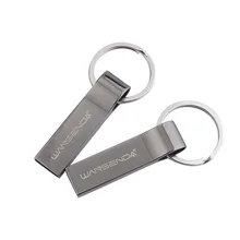 Metal Silver USB Flash Drive Pen Drive USB 2.0 USB Flash Pendrive U Disk Memory Disk Stick Storage Device WaterProof