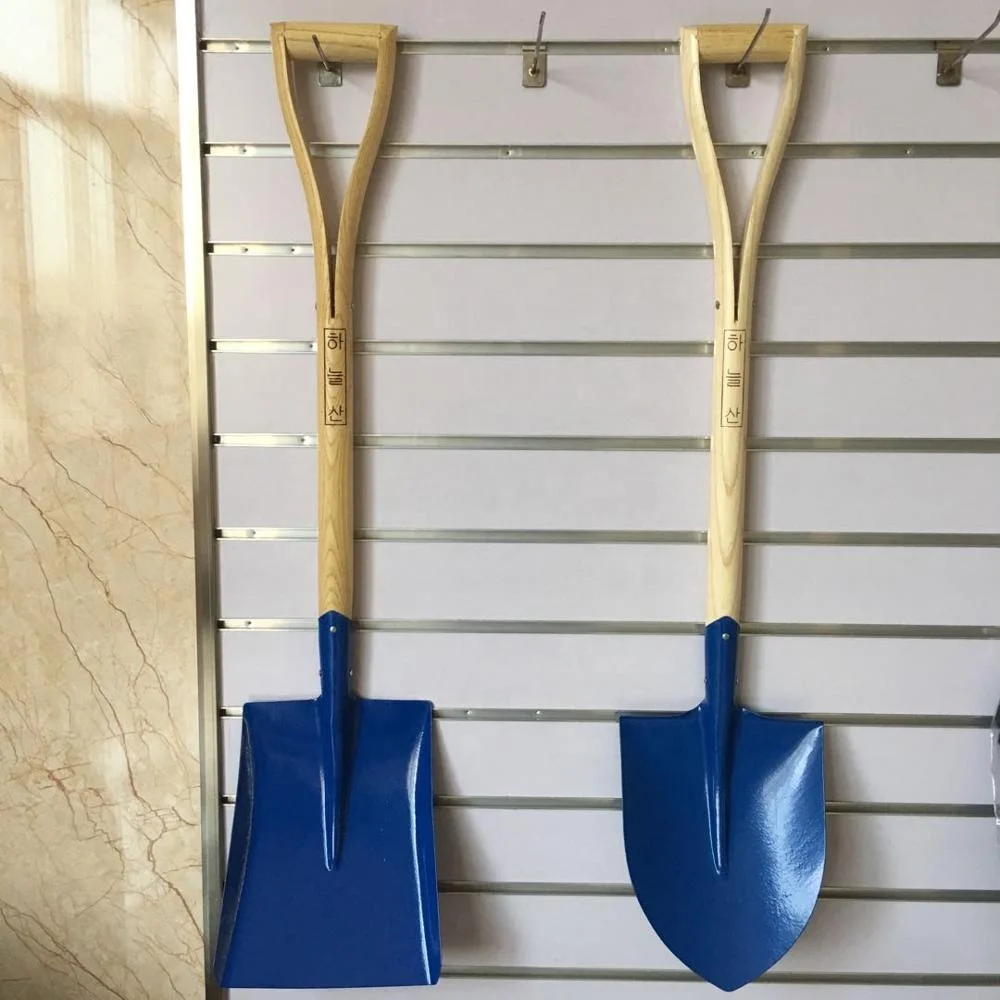 Korea market A grade chun wooden handle shovel,point shovel square shovel,samll shovel,manufacturer, Tangshan spade,shovel