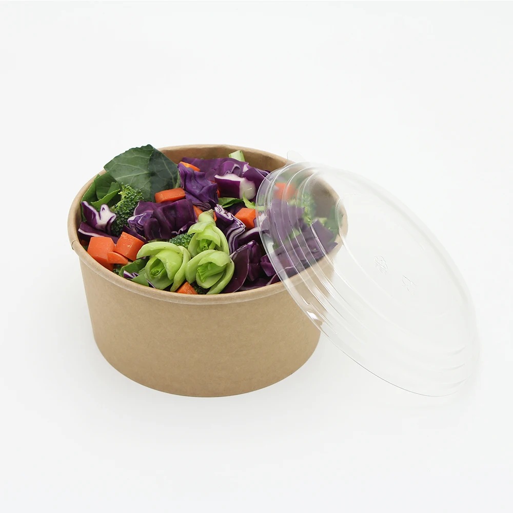 salad packaging disposable kraft paper bowl