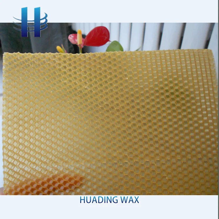 Beekeeping Tool Bee Beehive Nest Beeswax foundation 41cm * 20cm * 0.3cm Gold Bee Honeycomb Material