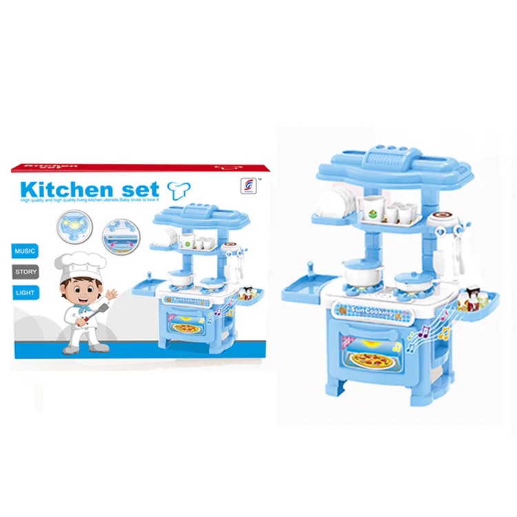
Kids pretend play cooking game plastic kitchen toy play set 