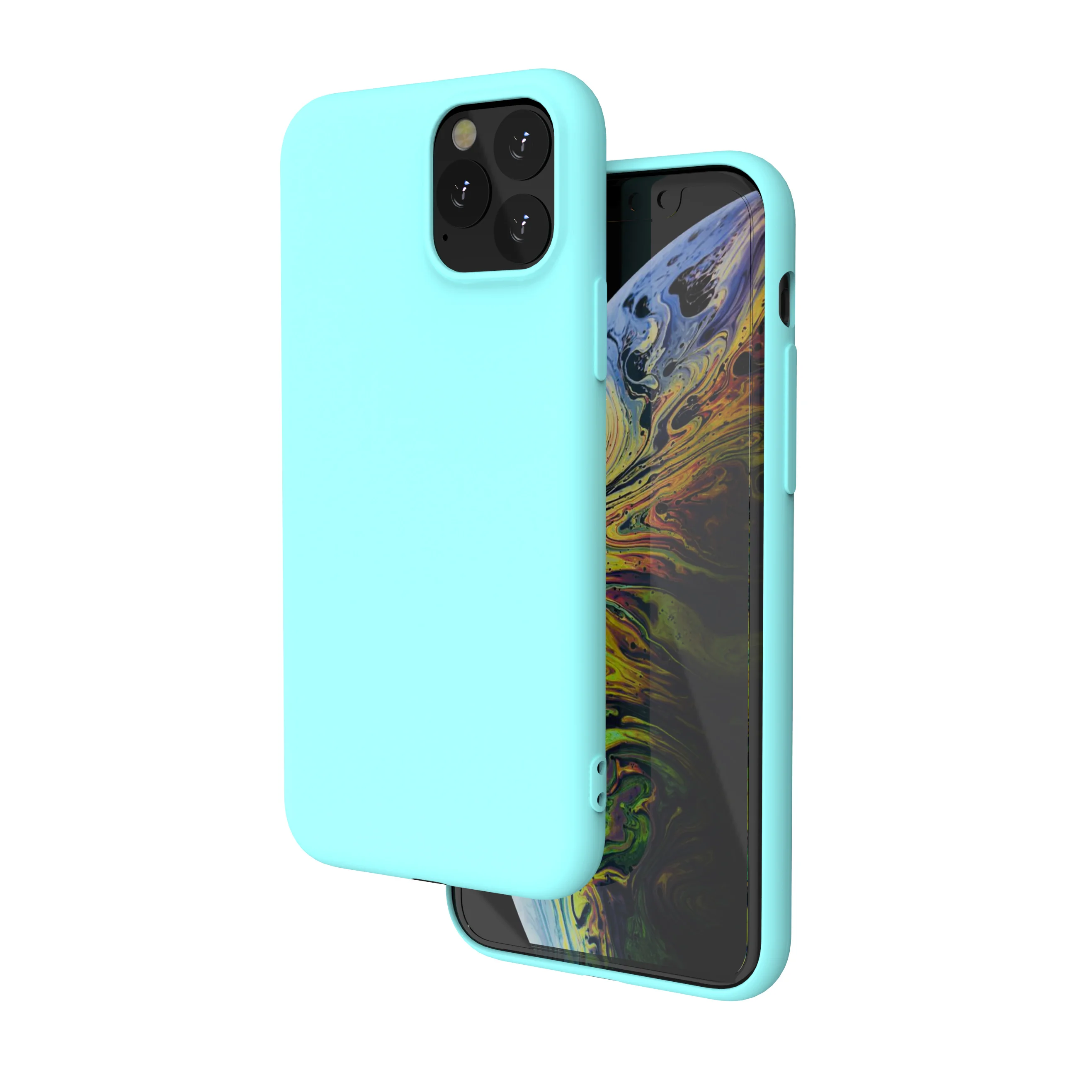 Custom Shockproof Hard Case Colorful Liquid Silicone Rubber Cell Phone Case for Iphone Xi
