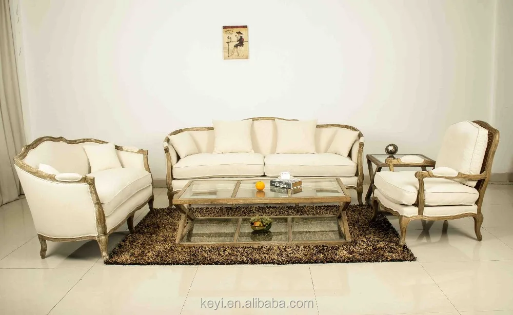 
French style carved design wooden armchair/rattan back arm chair (CH-300-OAK) 