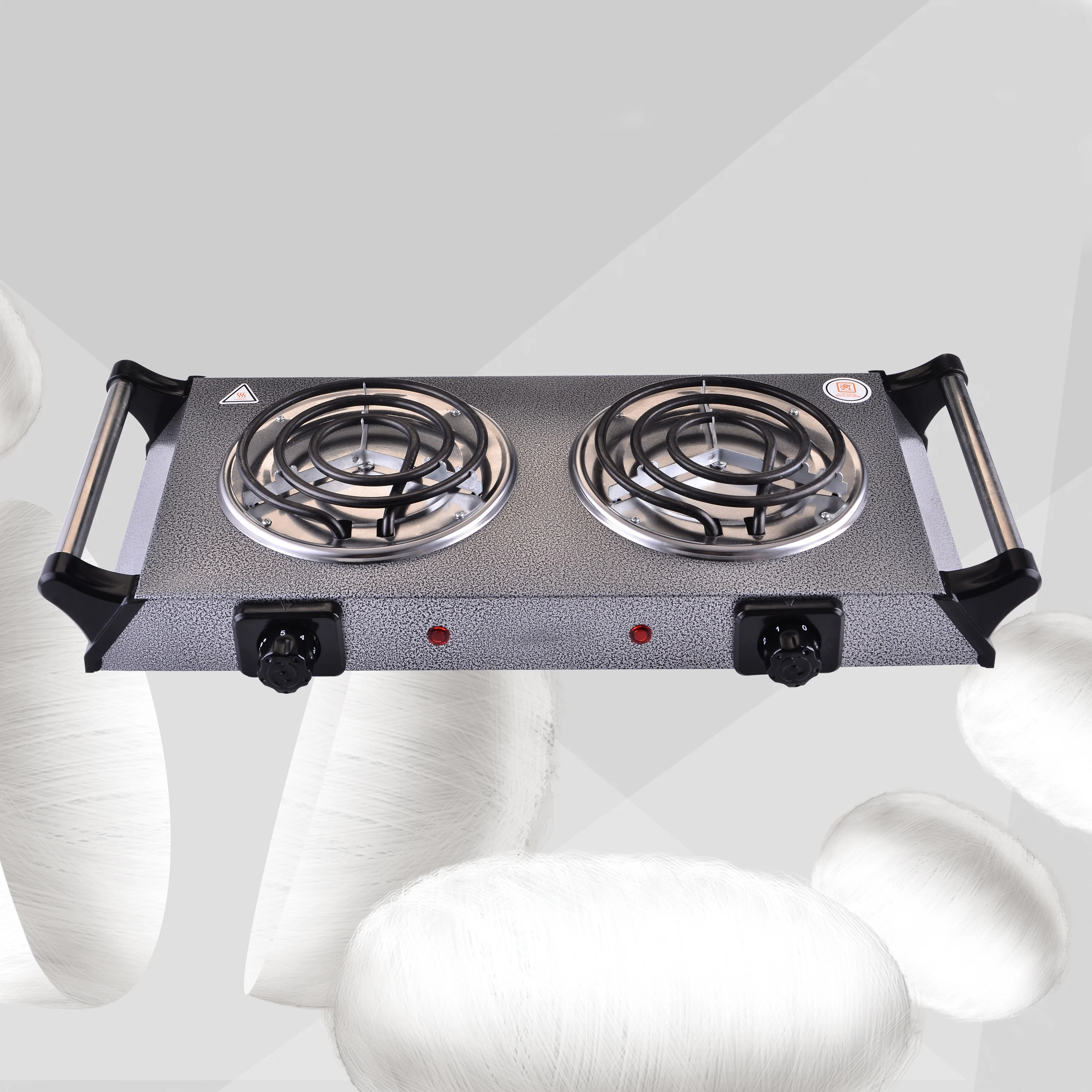 hot-sale portable multifunction excellent quality double stove electric cooking coil stove with handle coil hob