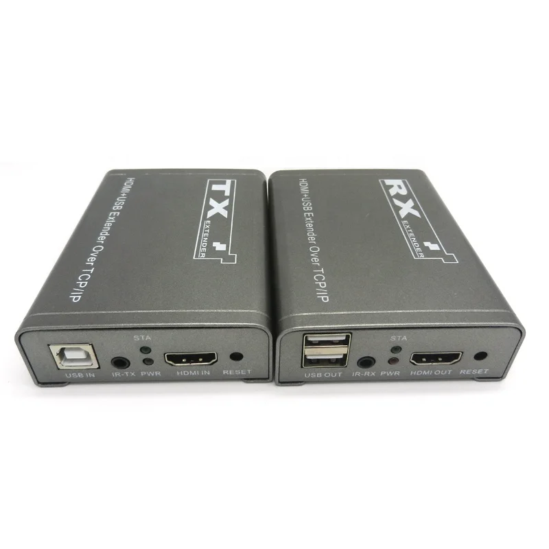 100M single over cat5e cat6 ethernet  IR control+USB 1080P HDMI  KVM extender