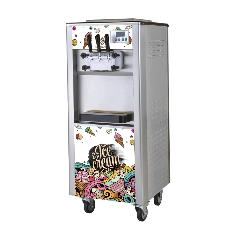 Hot Sale R492 Three Heads Yogurt Commercial Mini Soft Ice Cream Making Machine For Sale