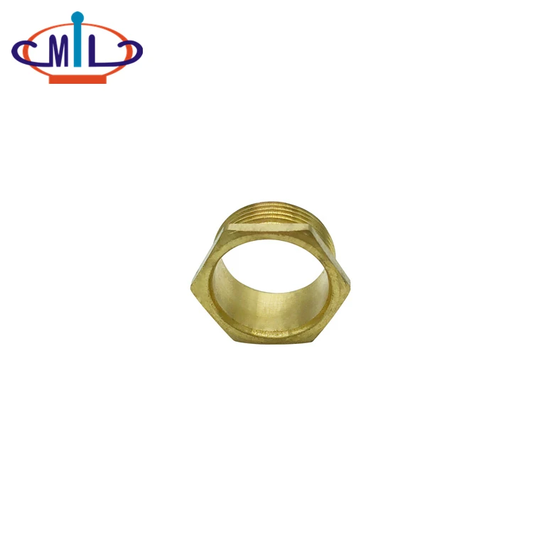 conduit fittings short male brass bush