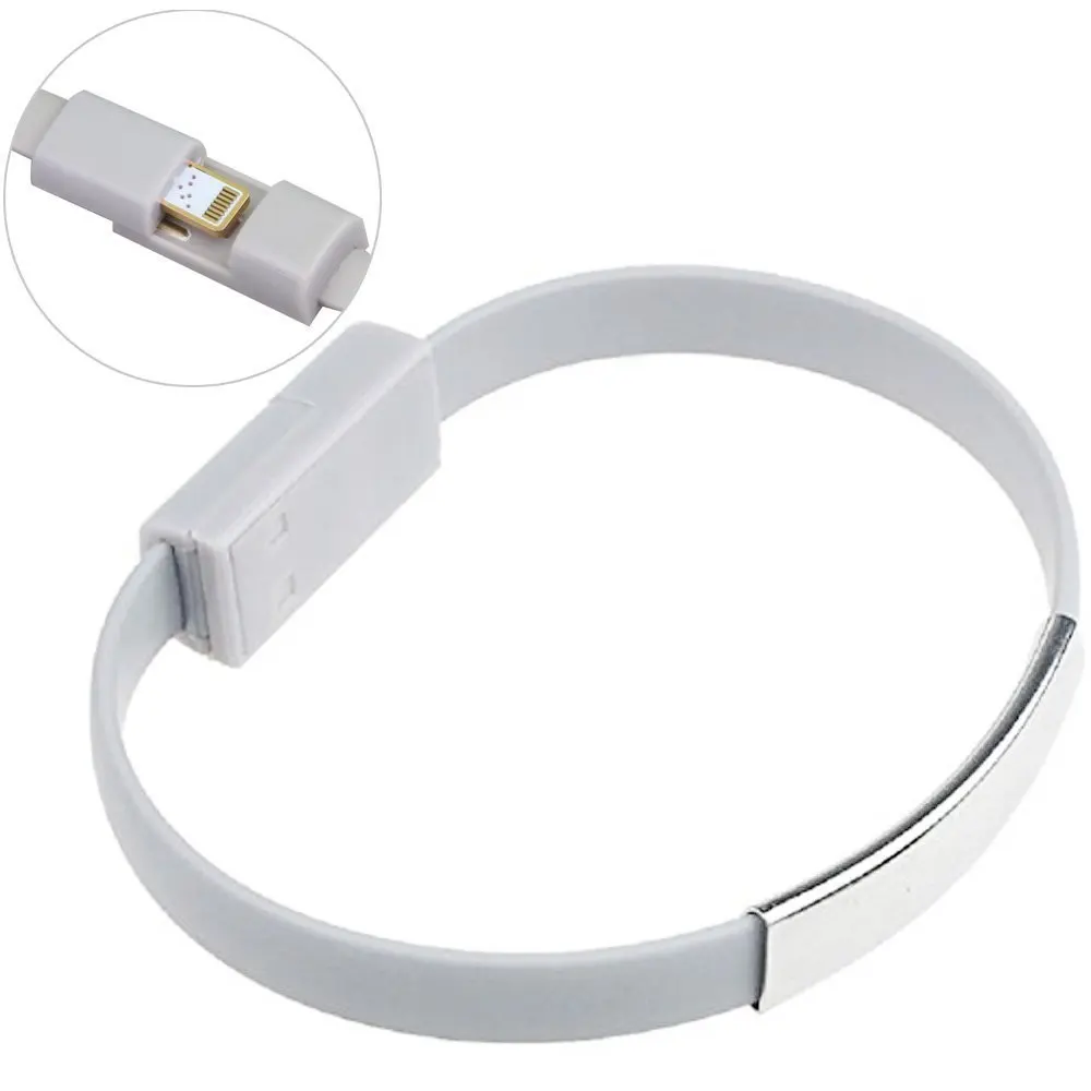 
High Fast USB Wristband Bracelet Charging Cable Data Cord Charger For Iphone 