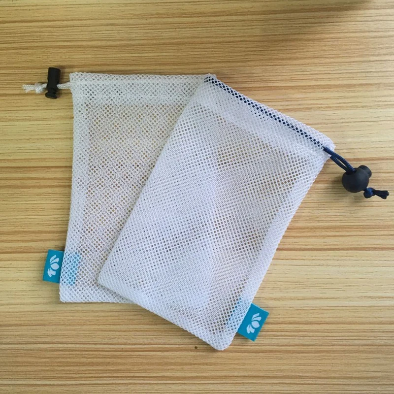 Recyclable Biodegrada Factory Price Small Nylon Mesh Drawstring Pouch Soap Mesh Bag